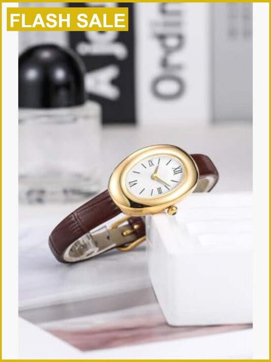 Elegant 24mm Oval Bangle Watch - Quartz Wristwatch - Dainty Vintage Style main image 5